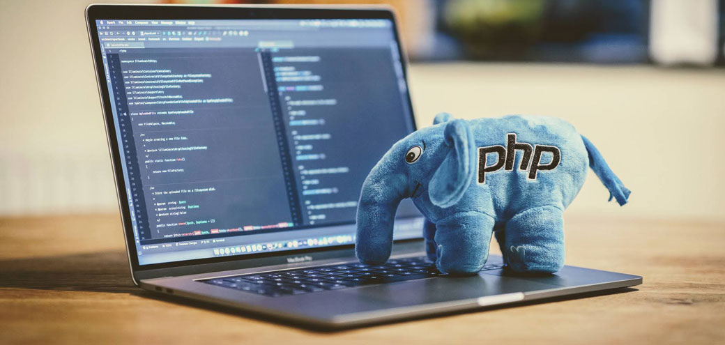 PHP elephant on laptop