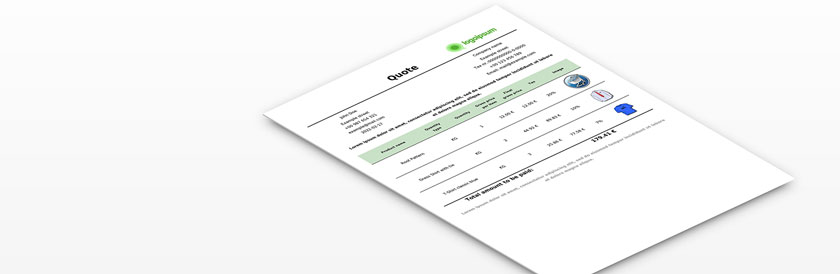 Generated PDF quote