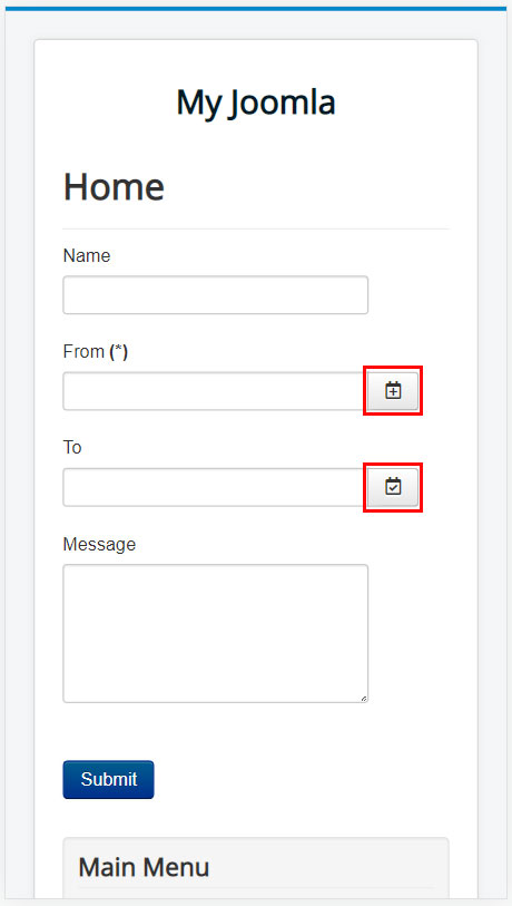 Calendar buttons with Font Awesome icons