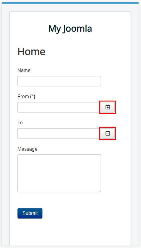 Calendar buttons with Font Awesome 5 icons