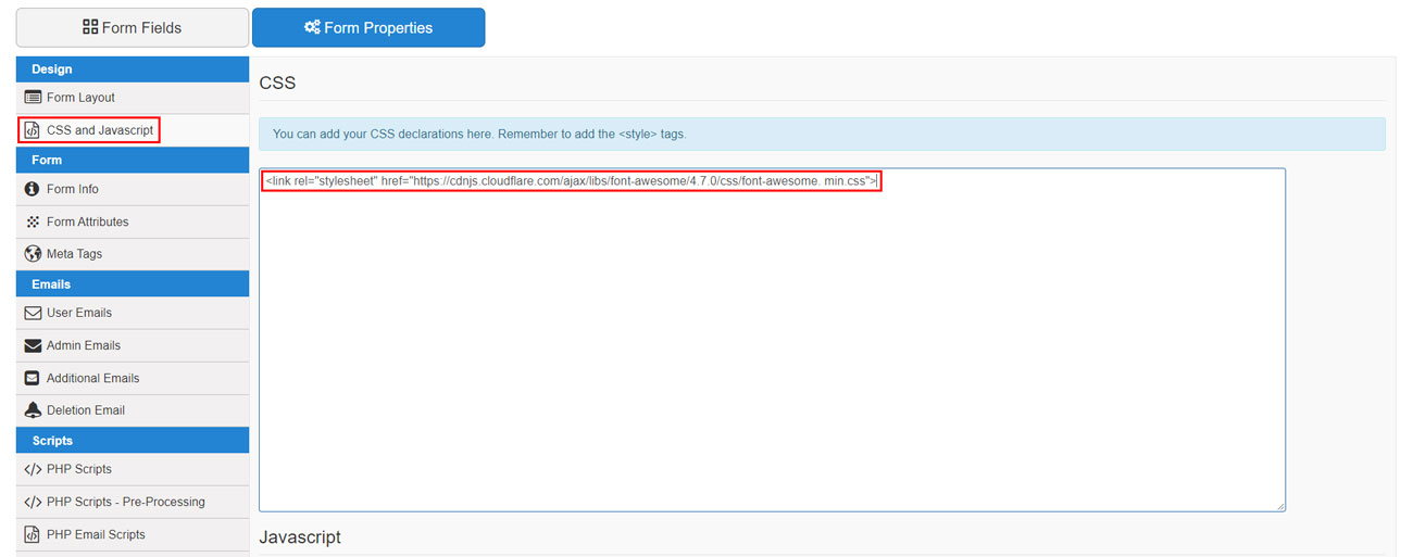 CDN code line for Font Awesome 4
