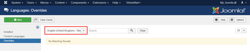 Language override