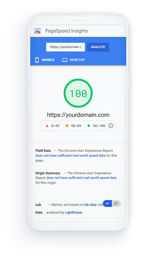 Pagespeed insights 100-as eredmény